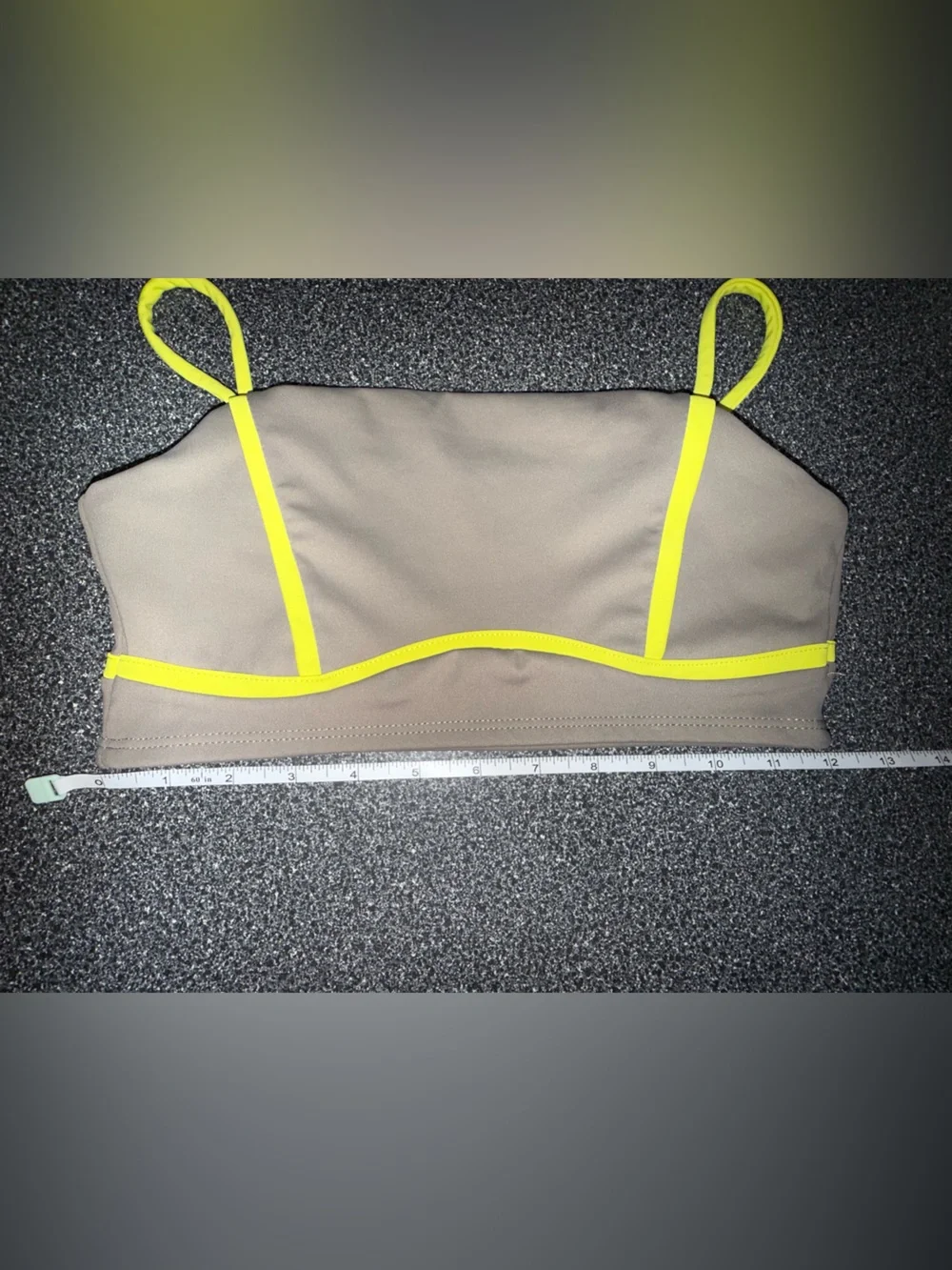 Tiger Friday Dance Top Light Brown Top with Yellow Trim Size Adult X-Small